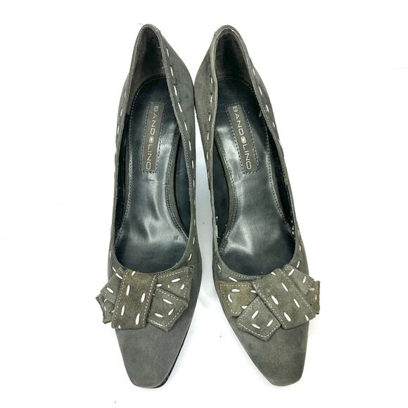 Women’s 7.5M Gray Suede Bandelino Y2K heels - Picture 3 of 9